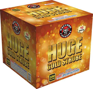 RA53815 HUGE GOLD STROBE 500 Gram 10 Shots Cake 