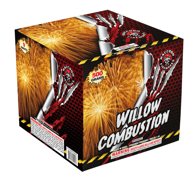 RA54402C Willow Combustion 500 Gram 9 Shots Cake 